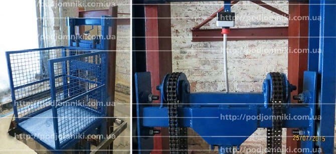 грузовой лифт подъемник для магазина